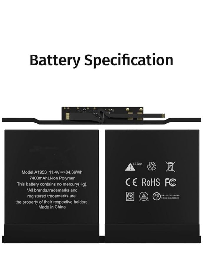 A1990 A1953 Replacement Battery for MacBook Pro 15-Inch (2018–2019) – 11.4V 84.36Wh - Image 2